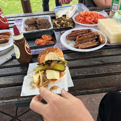 A barbecue in the park